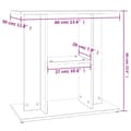 Pikkukuva 9 / 10: vidaXL Akvaarioteline betoninharmaa 60x30x60 cm tekninen puu