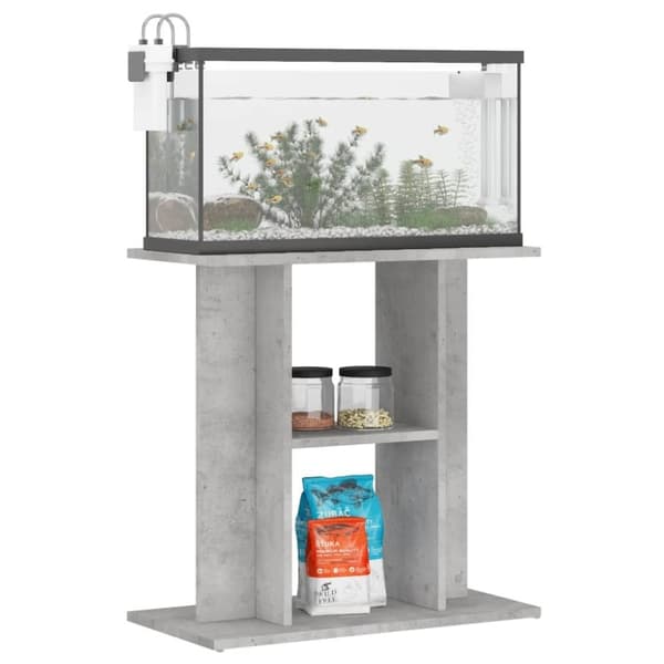 vidaXL Akvariebänk betonggrå 60x30x60 cm konstruerat trä