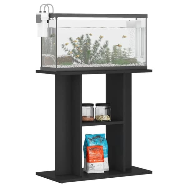 vidaXL Akvariebänk svart 60x30x60 cm konstruerat trä