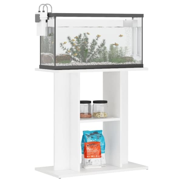 vidaXL akvariebord 60x30x60 cm konstrueret træ hvid