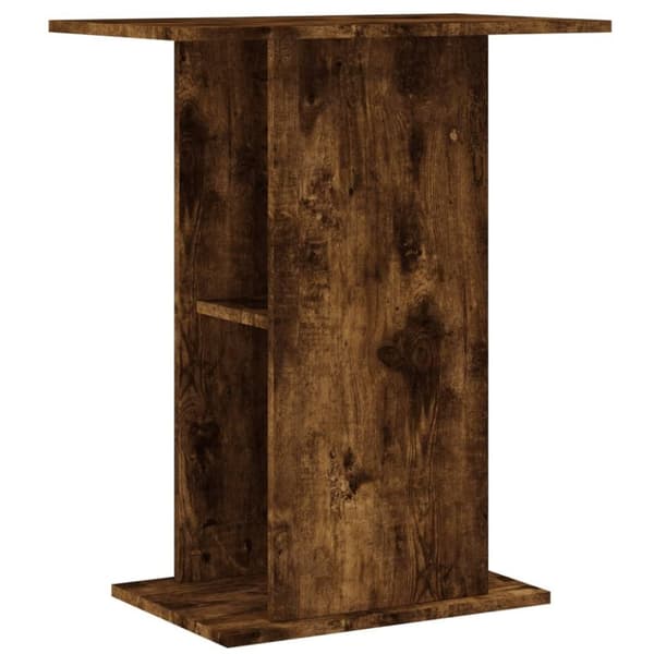 vidaXL Akvariebänk rökfärgad ek 60,5x36x72,5 cm konstruerat trä