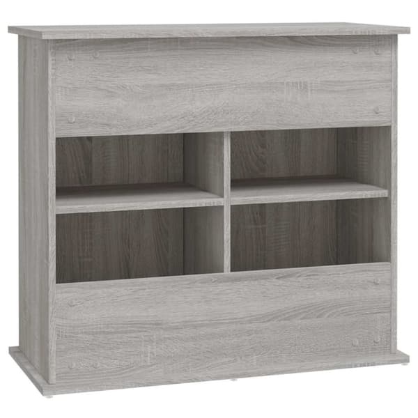 vidaXL Akvariebänk grå sonoma 81x36x73 cm konstruerat trä