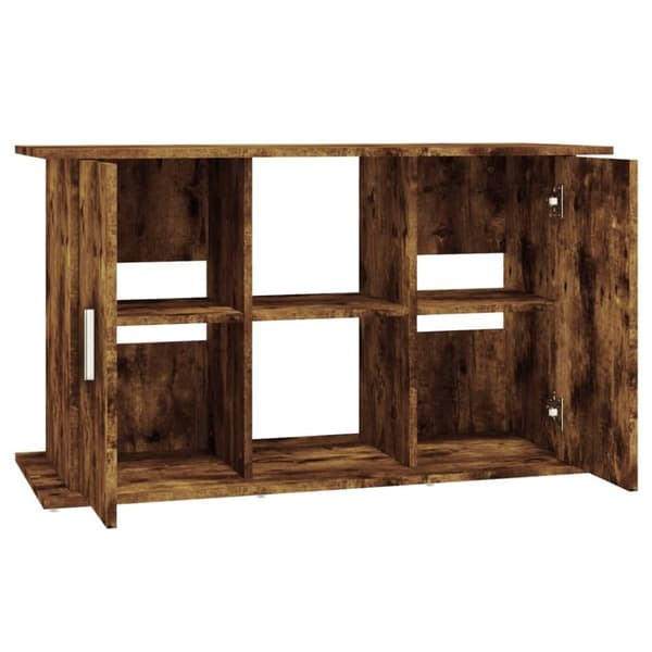 vidaXL Akvariebänk rökfärgad ek 101x41x58 cm konstruerat trä