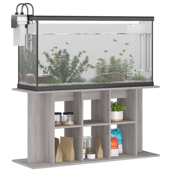 vidaXL Akvariebänk grå sonoma 120x40x60 cm konstruerat trä