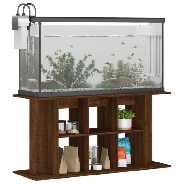 vidaXL akvariebord 120x40x60 cm konstrueret træ brun egetræsfarve
