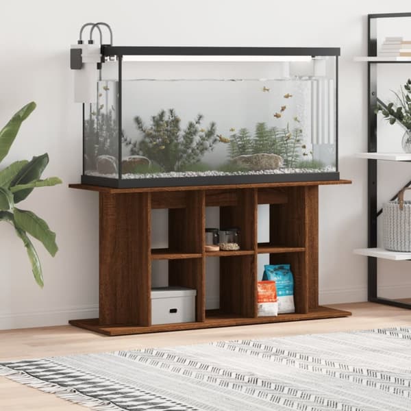 vidaXL akvariebord 120x40x60 cm konstrueret træ brun egetræsfarve