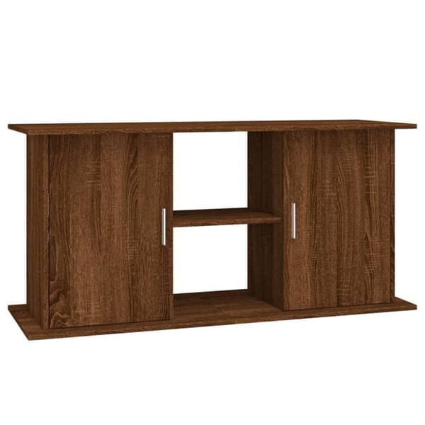 vidaXL Akvaarioteline ruskea tammi 121x41x58 cm tekninen puu