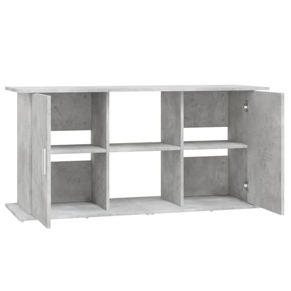 vidaXL Akvaarioteline betoninharmaa 121x41x58 cm tekninen puu