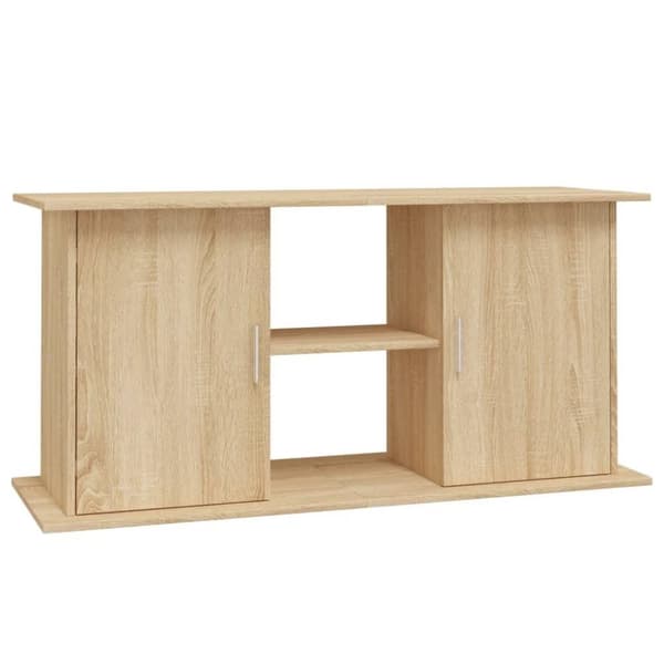 vidaXL akvariebord 121x41x58 cm konstrueret træ sonoma-eg