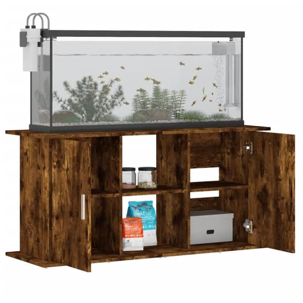 vidaXL Akvaarioteline savutammi 121x41x58 cm tekninen puu