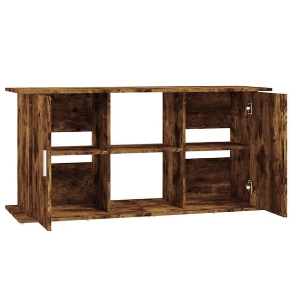 vidaXL Akvaarioteline savutammi 121x41x58 cm tekninen puu