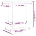 Miniatyrbillede 9 af 10: vidaXL akvariebord 75x36x72,5 cm konstrueret træ betongrå