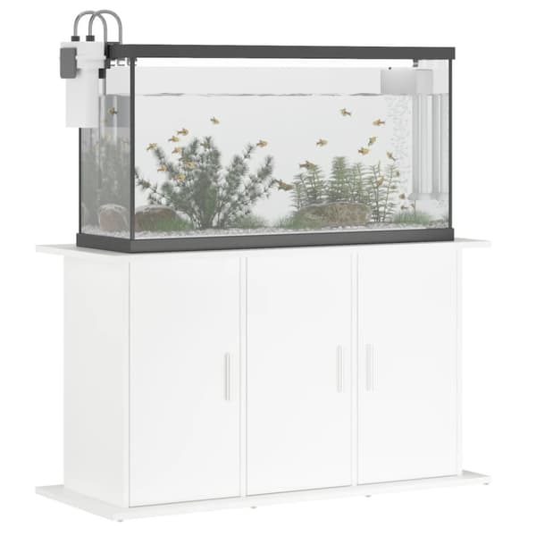 vidaXL Akvaarioteline valkoinen 101x41x58 cm tekninen puu