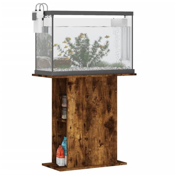 vidaXL akvariebord 36x75x72,5 cm konstrueret træ røget egetræsfarve