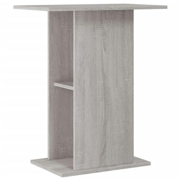 vidaXL akvariebord 60,5x36x72,5 cm konstrueret træ grå sonoma-eg