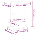 Miniatyrbillede 9 af 10: vidaXL akvariebord 60,5x36x72,5 cm konstrueret træ sort