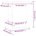 Miniatyrbillede 9 af 10: vidaXL akvariebord 75x36x72,5 cm konstrueret træ hvid højglans