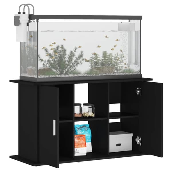 vidaXL akvariebord 101x41x58 cm konstrueret træ sort