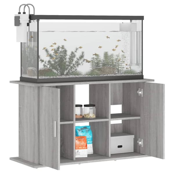 vidaXL akvariebord 101x41x58 cm konstrueret træ grå sonoma-eg