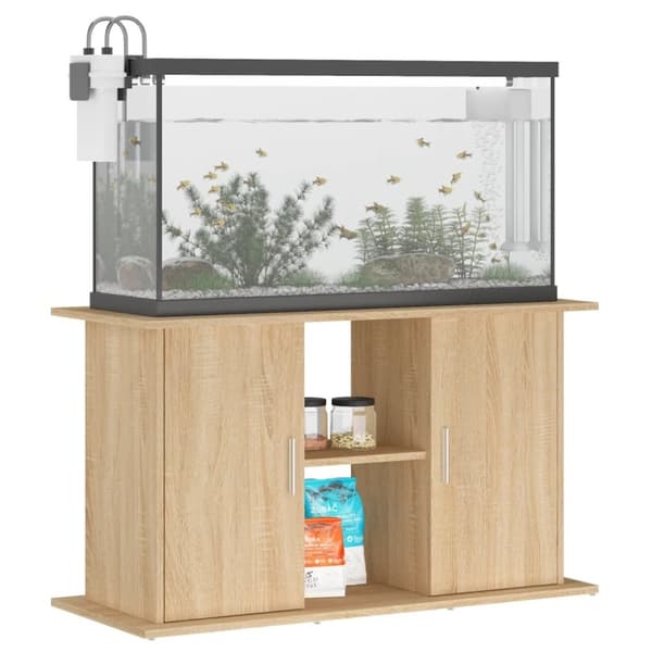 vidaXL akvariebord 101x41x58 cm konstrueret træ sonoma-eg