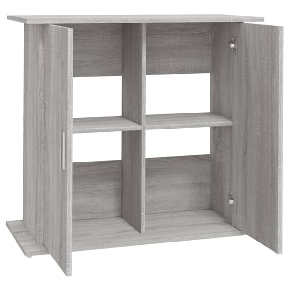 vidaXL akvariebord 81x36x73 cm konstrueret træ grå sonoma-eg