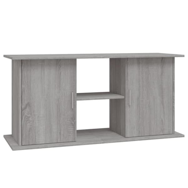 vidaXL Akvariebänk grå sonoma 121x41x58 cm konstruerat trä
