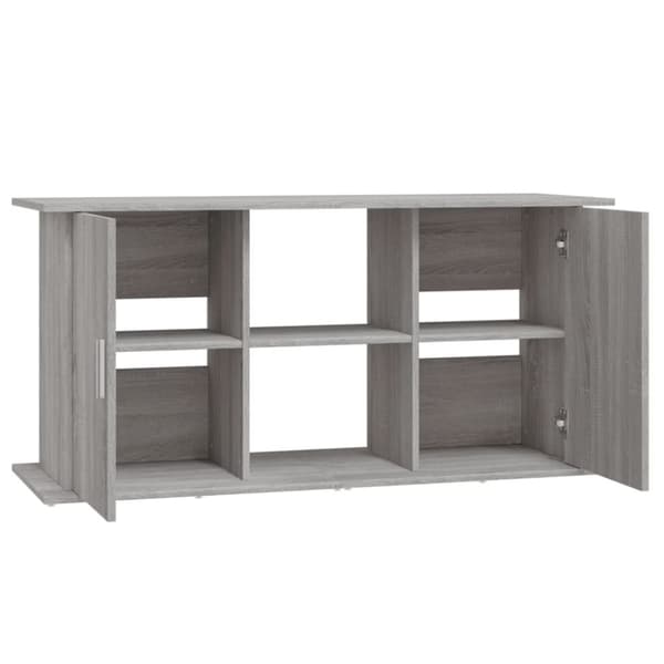 vidaXL Akvariebänk grå sonoma 121x41x58 cm konstruerat trä