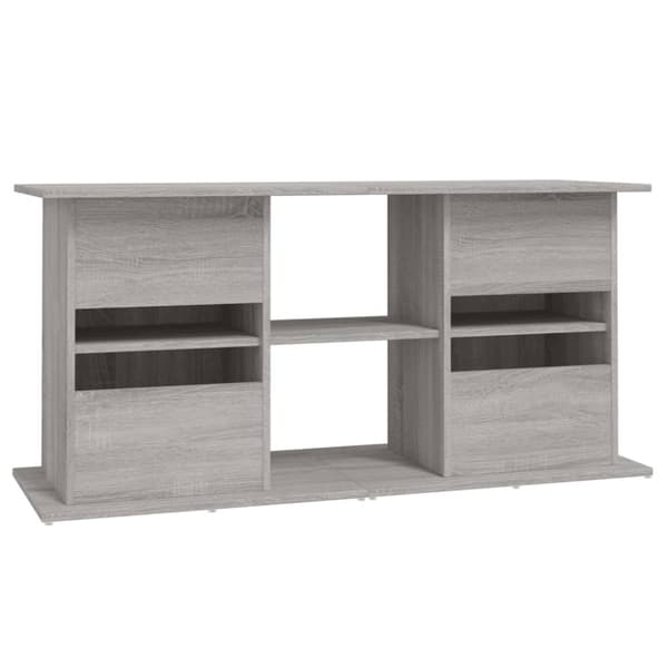 vidaXL Akvariebänk grå sonoma 121x41x58 cm konstruerat trä