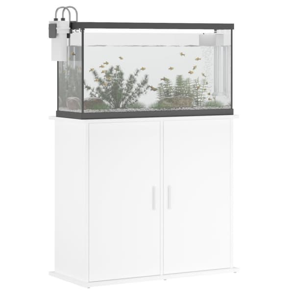 vidaXL Akvariebänk vit 81x36x73 cm konstruerat trä