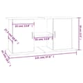 Miniatyrbilde 10 av 11: vidaXL Akvariumstativ betonggrå 121x41x58 cm konstruert tre
