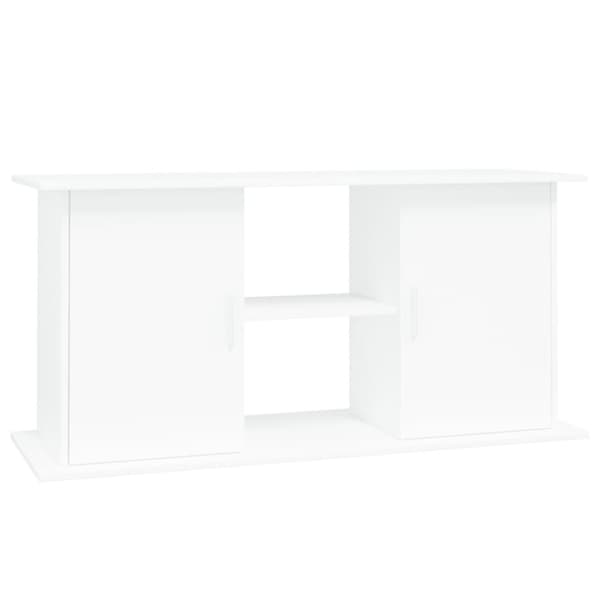 vidaXL Akvariumstativ hvit 121x41x58 cm konstruert tre
