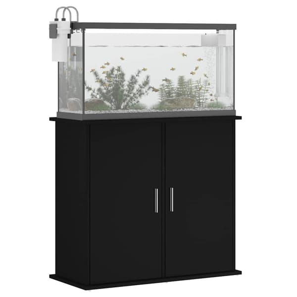 vidaXL Akvariumstativ svart 81x36x73 cm konstruert tre