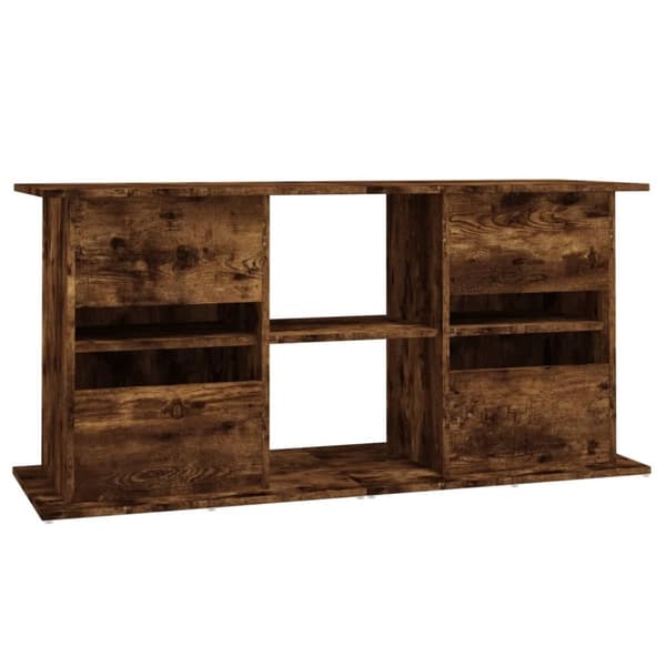 vidaXL Akvariumstativ røkt eik 121x41x58 cm konstruert tre