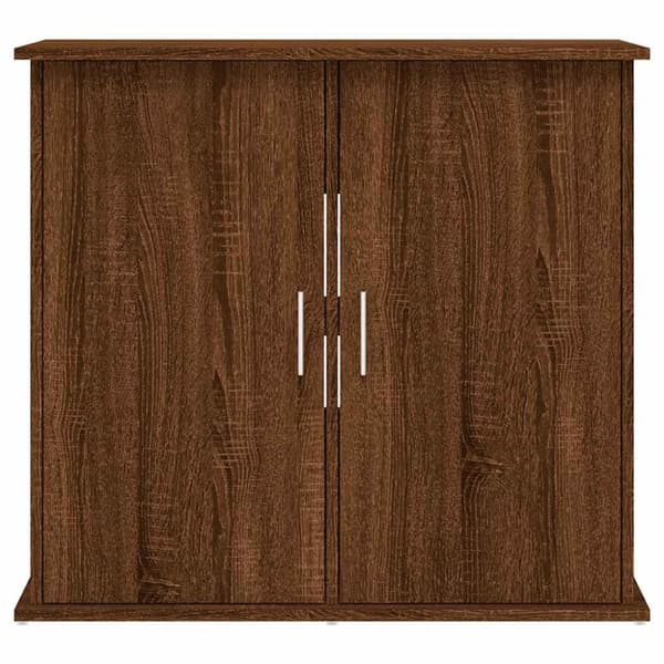 vidaXL Akvariumstativ brun eik 81x36x73 cm konstruert tre