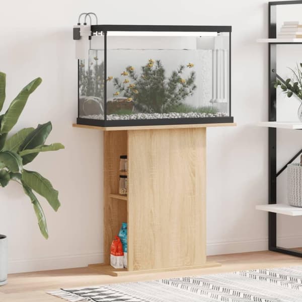 vidaXL Akvariebänk sonoma-ek 36x75x72,5 cm konstruerat trä