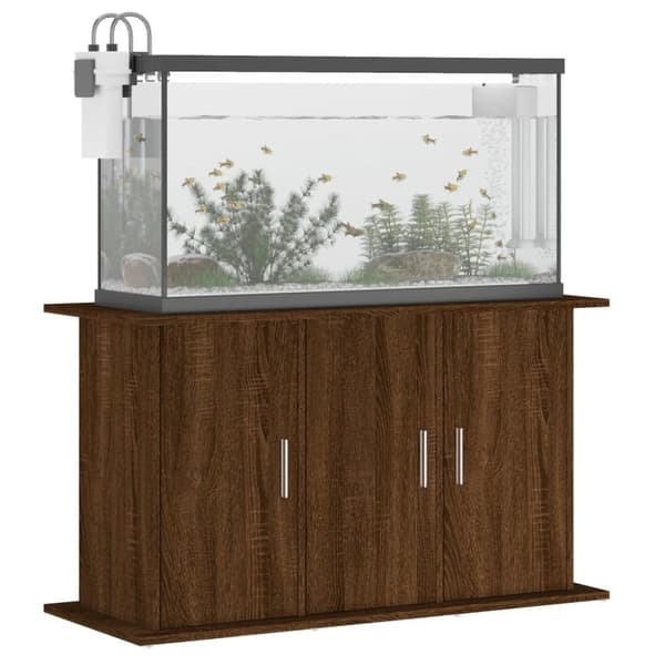vidaXL Akvariumstativ brun eik 101x41x58 cm konstruert tre