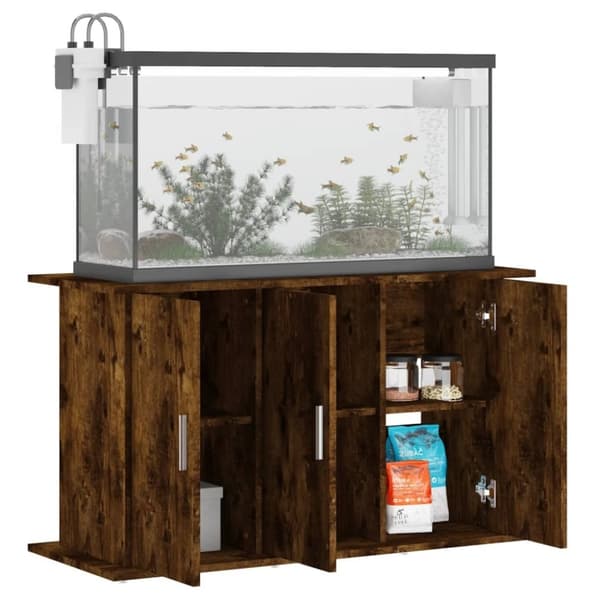 vidaXL Akvariumstativ røkt eik 101x41x58 cm konstruert tre