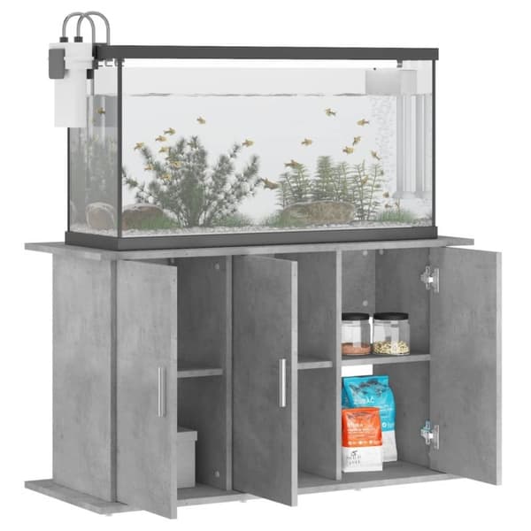 vidaXL Akvariumstativ betonggrå 101x41x58 cm konstruert tre