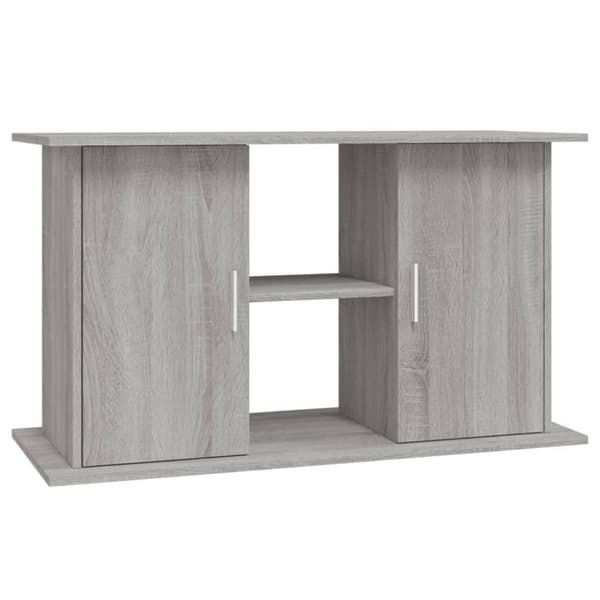 vidaXL Akvariebänk grå sonoma 101x41x58 cm konstruerat trä