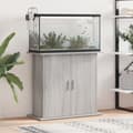 Miniatyrbilde 2 av 11: vidaXL Akvariumstativ grå sonoma 81x36x73 cm konstruert tre