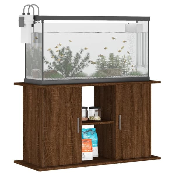 vidaXL Akvariebänk brun ek 101x41x58 cm konstruerat trä