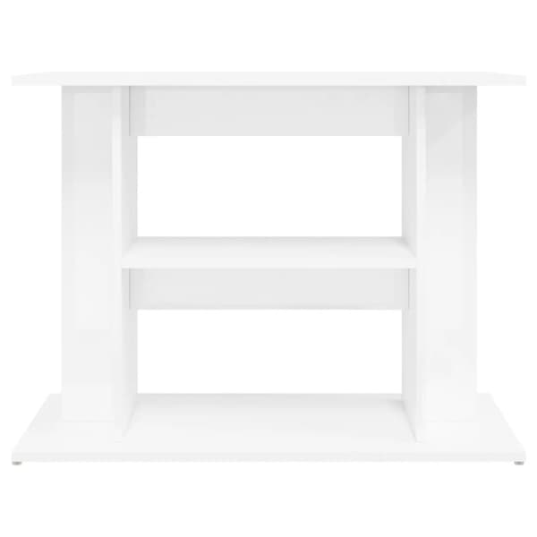 akvariebord 80x35x60 cm konstrueret træ hvid højglans