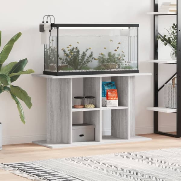 akvariebord 100x40x60 cm konstrueret træ grå sonoma-eg