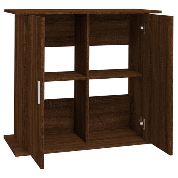 akvariebord 81x36x73 cm konstrueret træ brun egetræsfarve