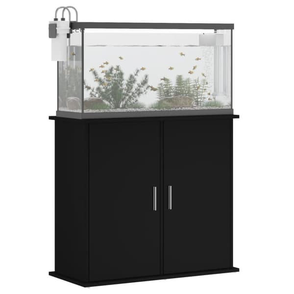 Akvaarioteline musta 81x36x73 cm tekninen puu