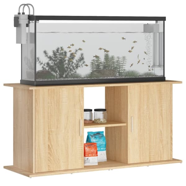 akvariebord 121x41x58 cm konstrueret træ sonoma-eg