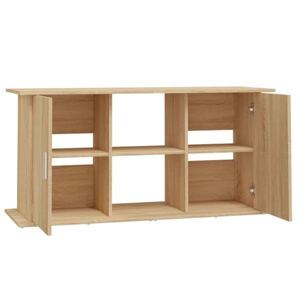 akvariebord 121x41x58 cm konstrueret træ sonoma-eg