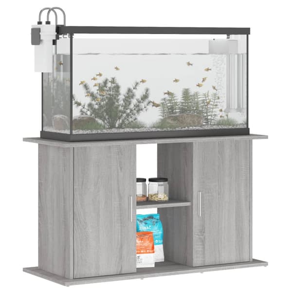 akvariebord 101x41x58 cm konstrueret træ grå sonoma-eg