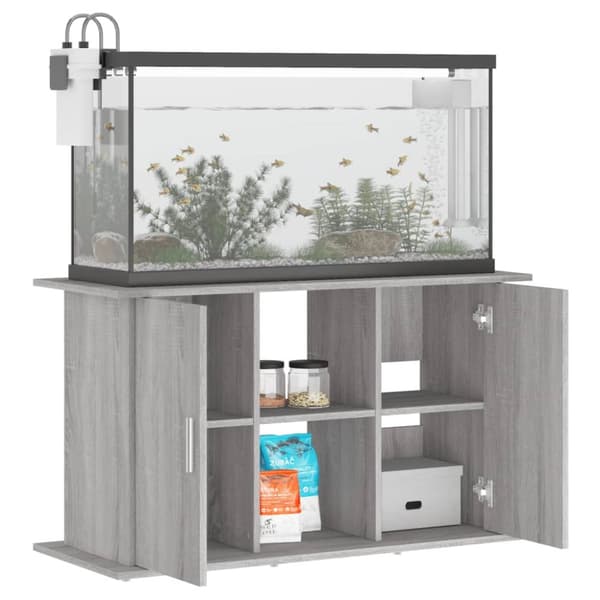akvariebord 101x41x58 cm konstrueret træ grå sonoma-eg