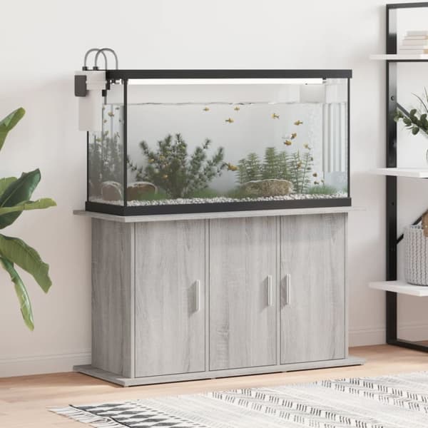 akvariebord 101x41x58 cm konstrueret træ grå sonoma-eg